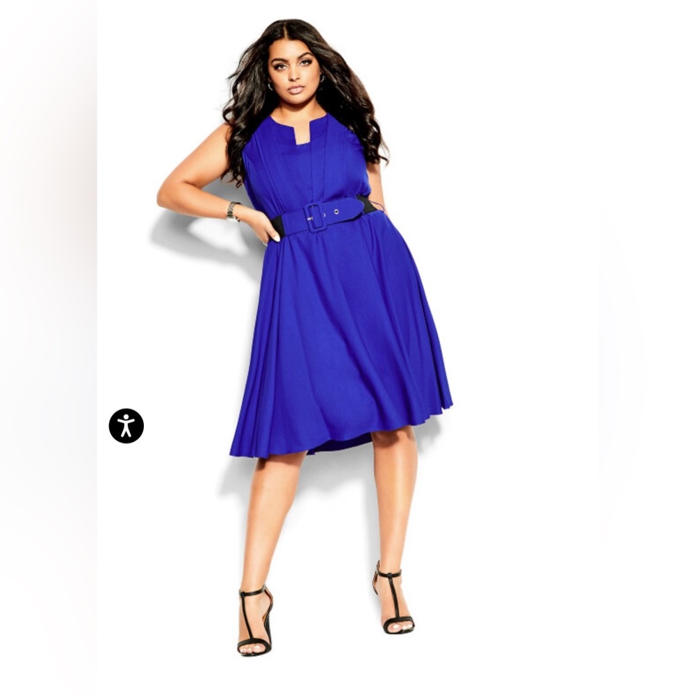 City Chic Blue fit and flare size 18